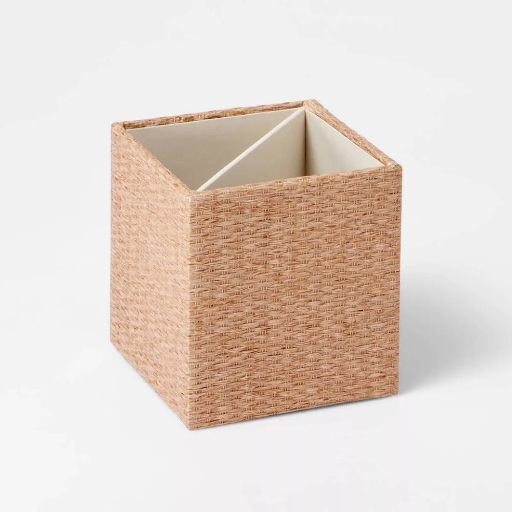 Woven Desk Tool Holder Taupe - Threshold